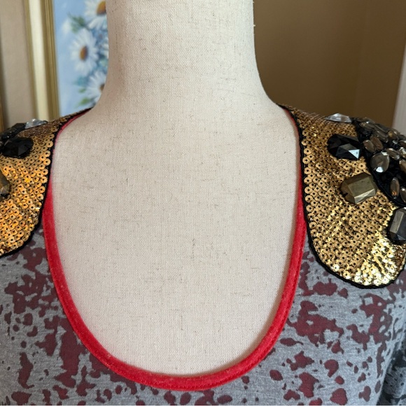 Meghan LA Dress Embellished Sparkle Backless Sequins Jewels Medium with Stretch - Picture 3 of 9